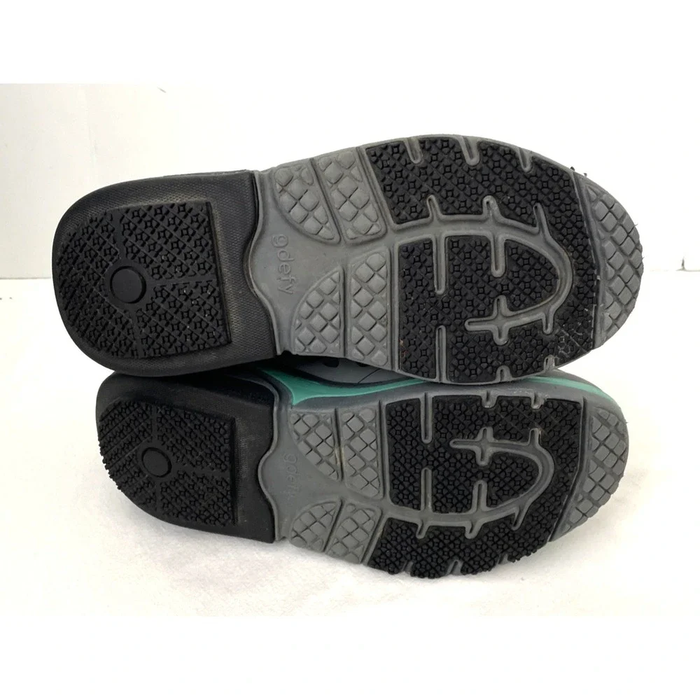 GDefy Gravity Defyer Shoes Women's 10.5 Gray Teal Veroshock Trampoline Flexnet